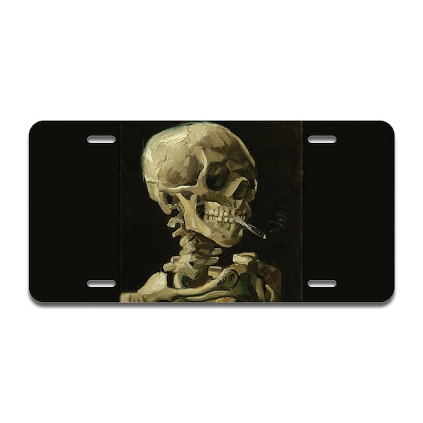 Signmission Skull With Cigarette Aluminum License Plate, License Plate 12in X 6in A-LP-03-499 - main